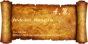 Andrási Manuéla névjegykártya